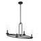 Designers Fountain Hudson Heights 60 Watt 4 Light Matte Black Linear Pendant with Clear Glass Shade D268C-IS-MB - alternate 1